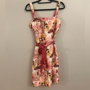 Dressbarn Pink and Peach Sleeveless Sundress for Weddings